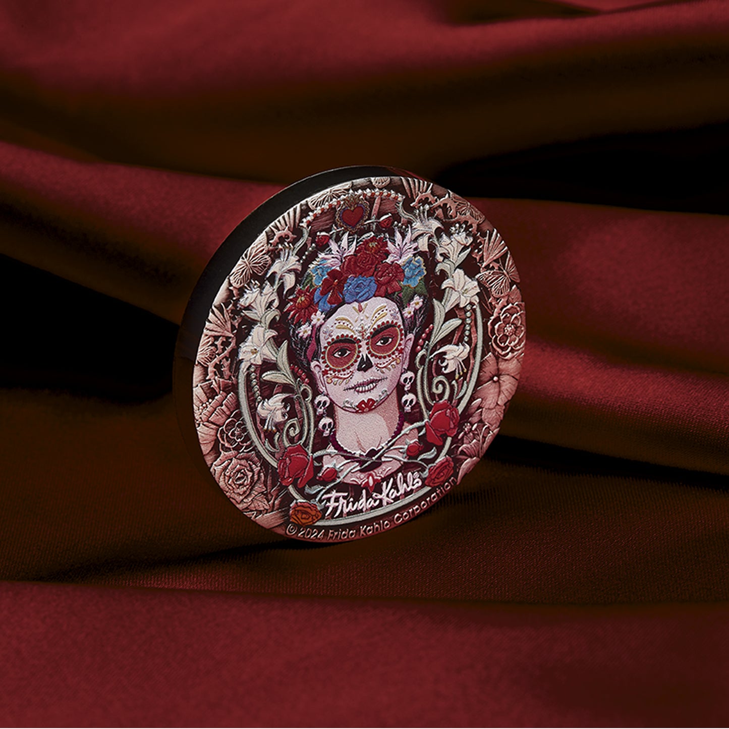 2024 Perth Mint 2oz Silver Antiqued Coloured Coin - Frida Kahlo