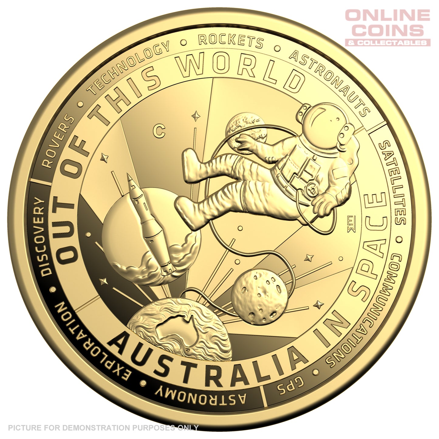 2024 RAM Gold Proof Coin C Mintmark - Out Of This World - Australia in Space