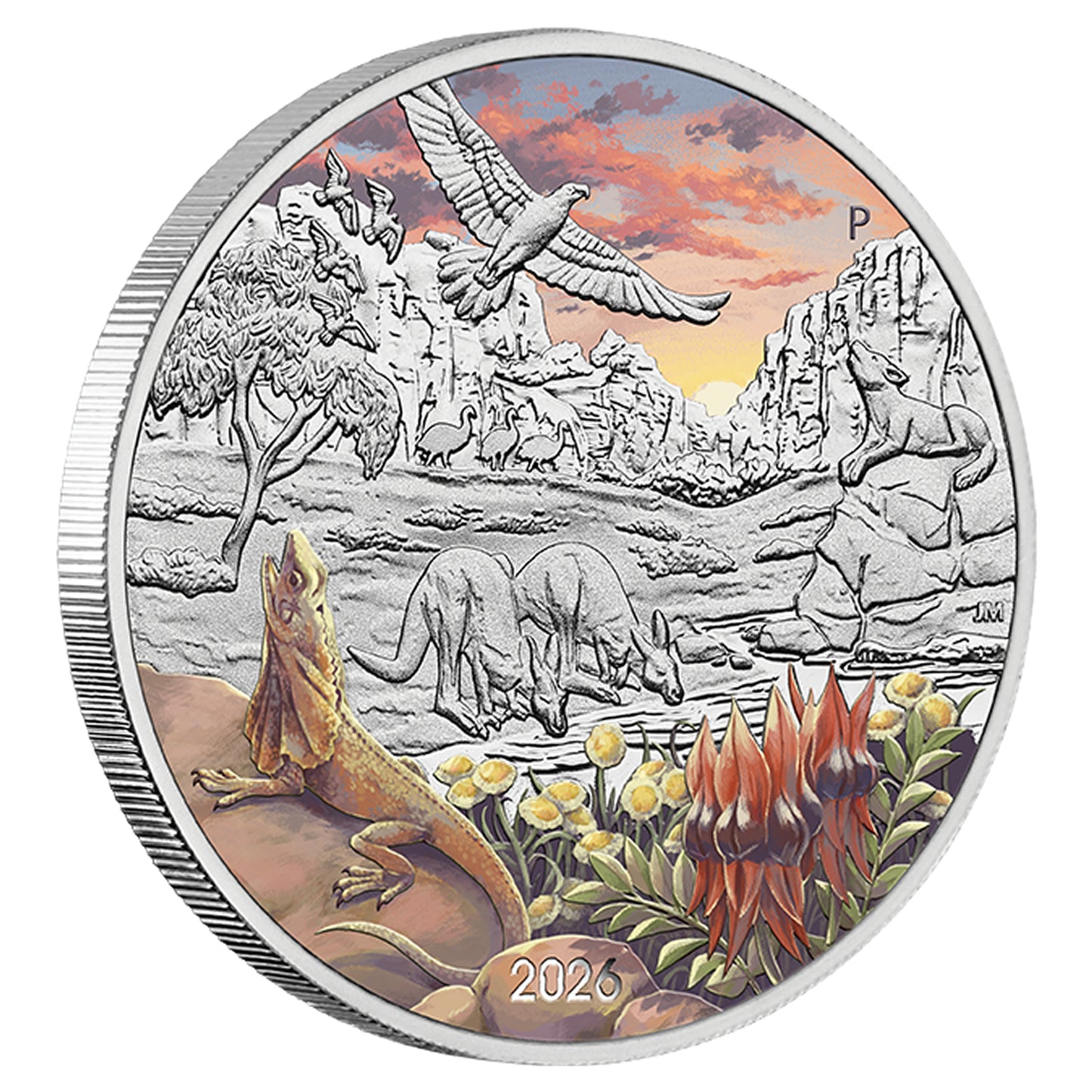 Perth Mint 2026 1oz Silver Coloured Coin in Card WONDERS OF AUSTRALIA – THE OUTBACK