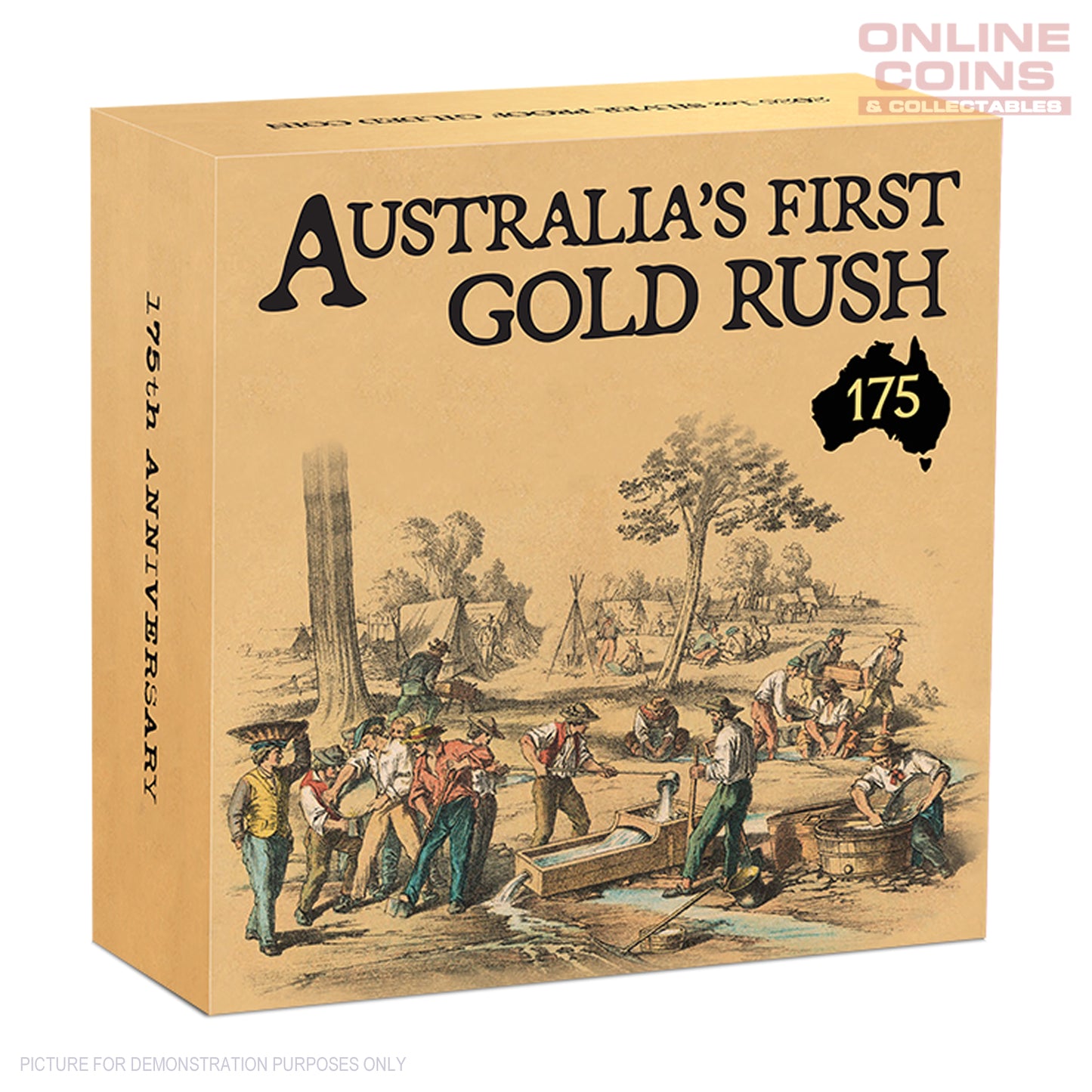 2026 Perth Mint 1oz Silver Proof Gilded Coin - First Gold Rush 175th Anniversary