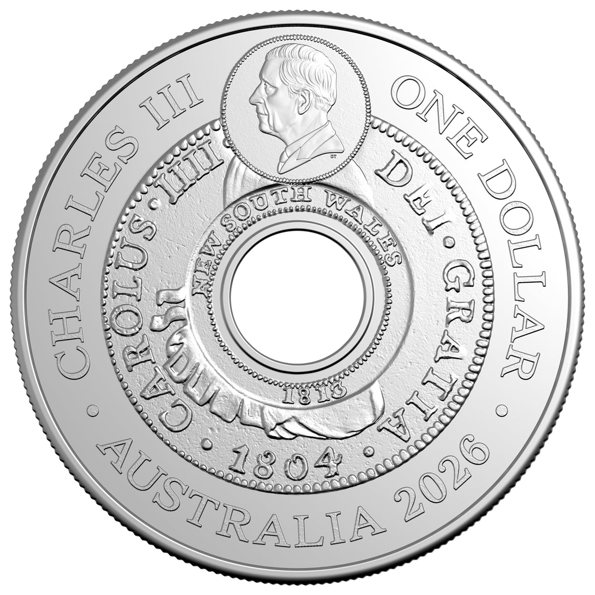 2026 Royal Australian Mint $1 Uncirculated Coin - Holey Dollar