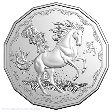 2026 RAM 50c Uncirculated Tetradecagon Coin - Lunar Series - Year of the Horse