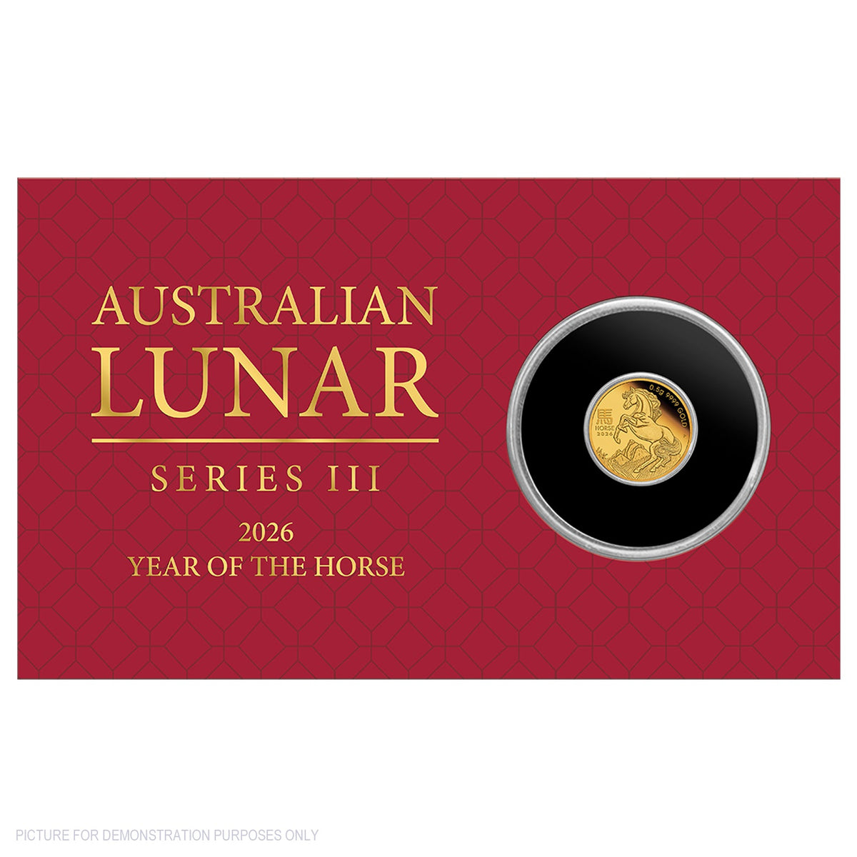 2026 Perth Mint 0.5g Gold Proof Coin - Year of the Horse - Mini Horse