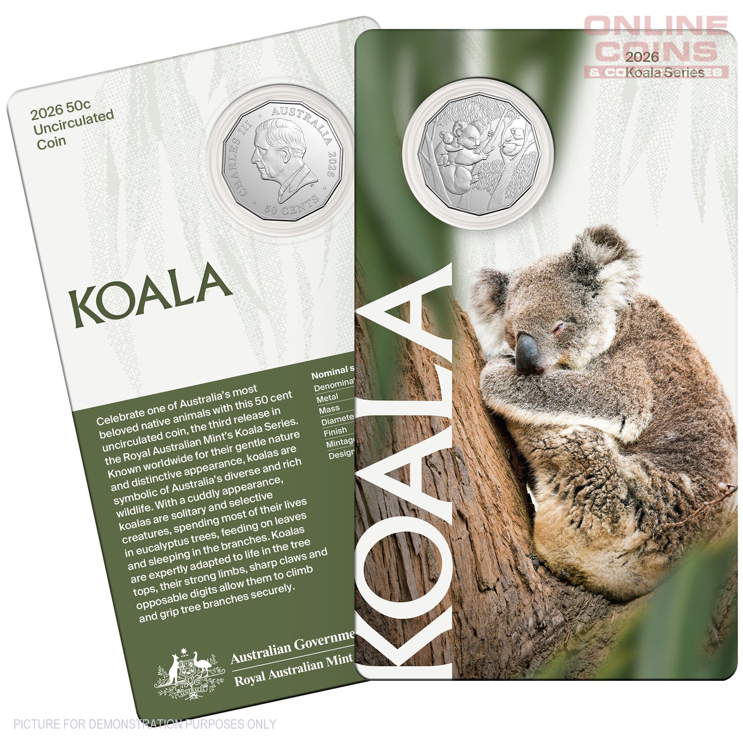 2026 RAM 50c CuNi Uncirculated Coin - Koala Series