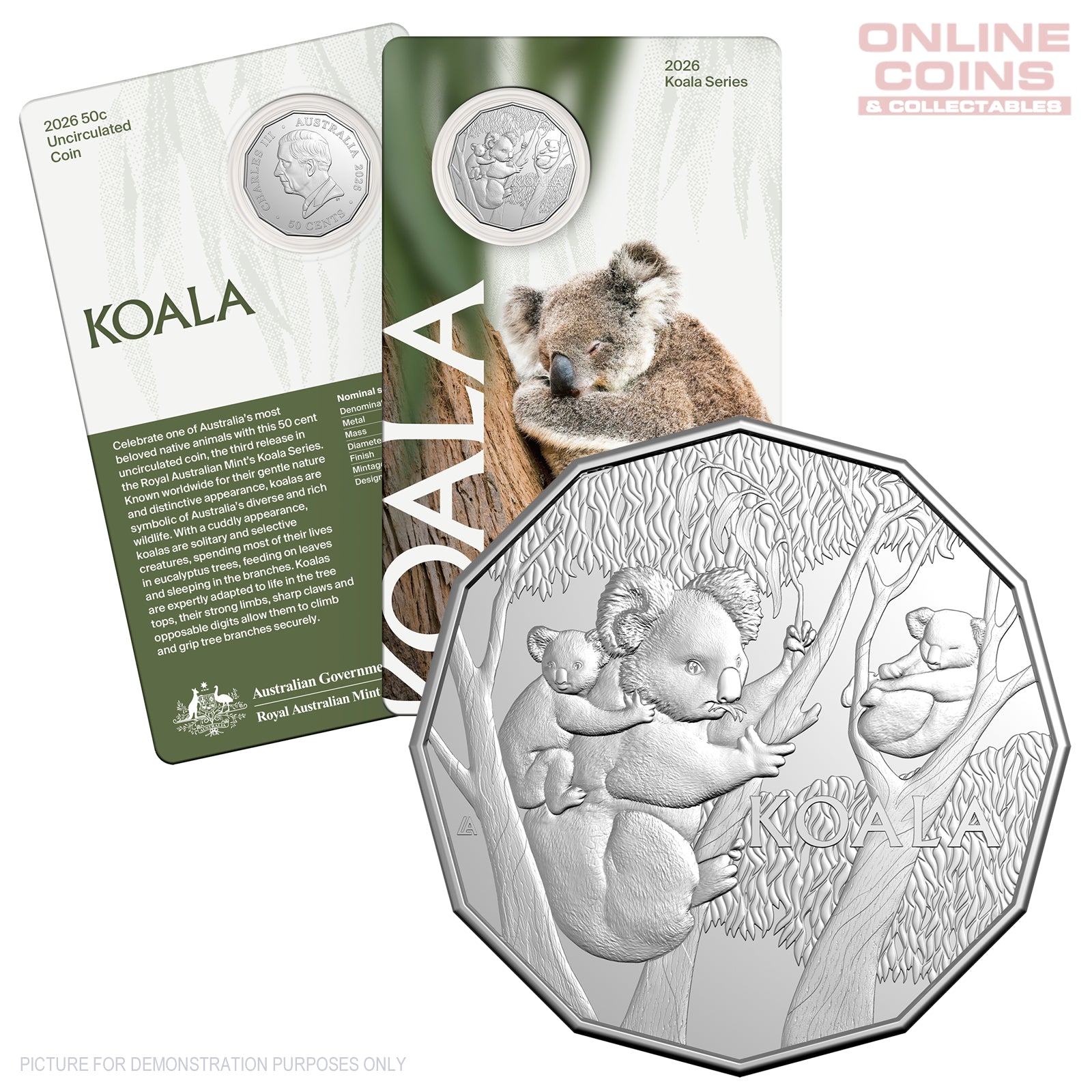 2026 RAM 50c CuNi Uncirculated Coin - Koala Series