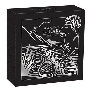 Perth Mint 2027 Year of the Goat 1/2oz Silver Proof Coin AUSTRALIAN LUNAR SERIES III