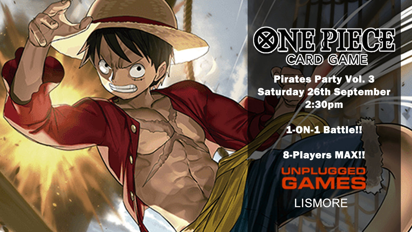 One Piece Card Game - Pirates Party Vol. 3 - ONE-ON-ONE BATTLE!! - September 26th