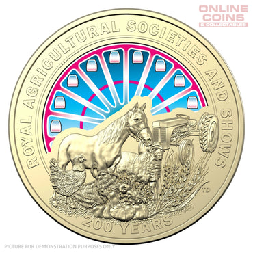 2022 $1 AlBr Coloured Uncirculated Carded Coin - Bicentenary of Royal Agricultural Society