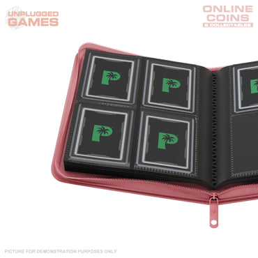 Palms Off Gaming Collector's Series Top Loader Zip Binder - 4 Pocket - PINK