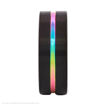 Cudworth Brushed Black Ion Plated Tungsten Ring – Nebula Line