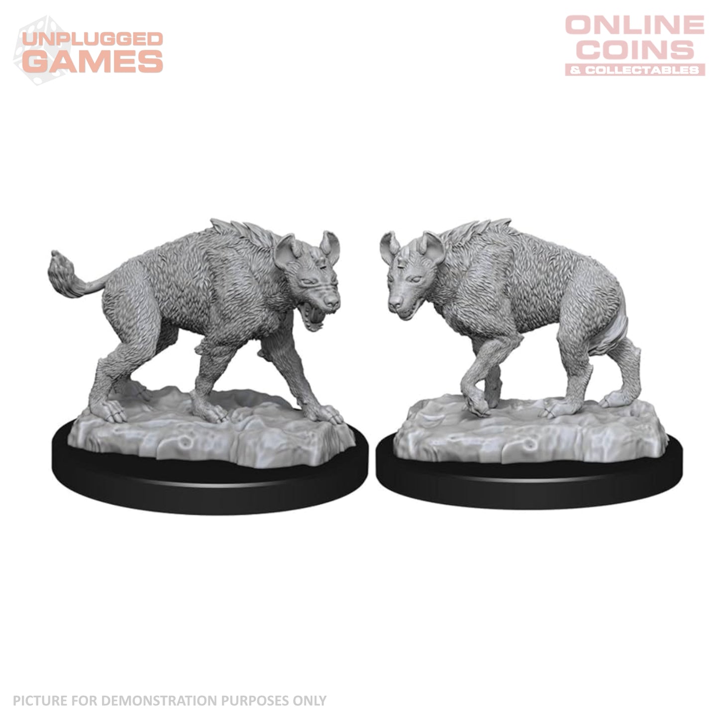 Wizkids Deep Cuts Unpainted Miniatures - Hyenas