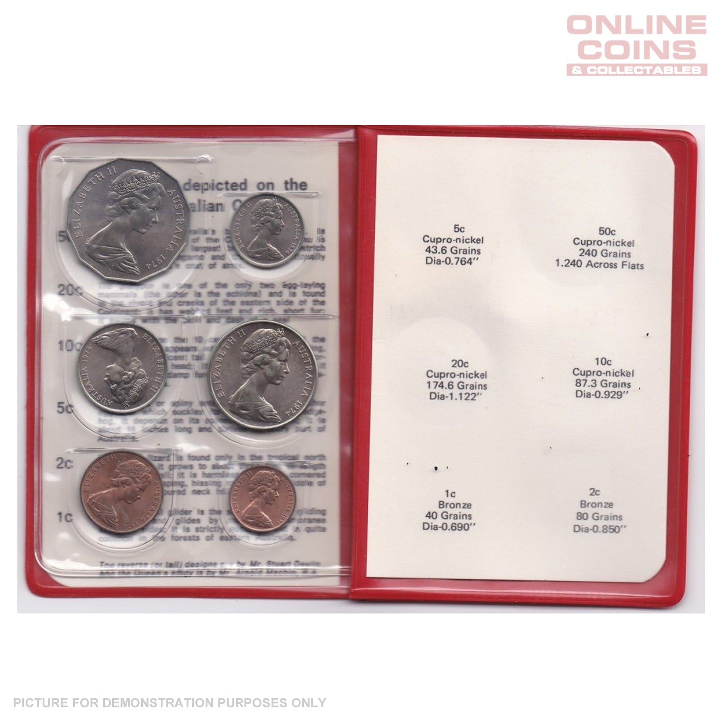 1974 Six Coin Uncirculated Year Set