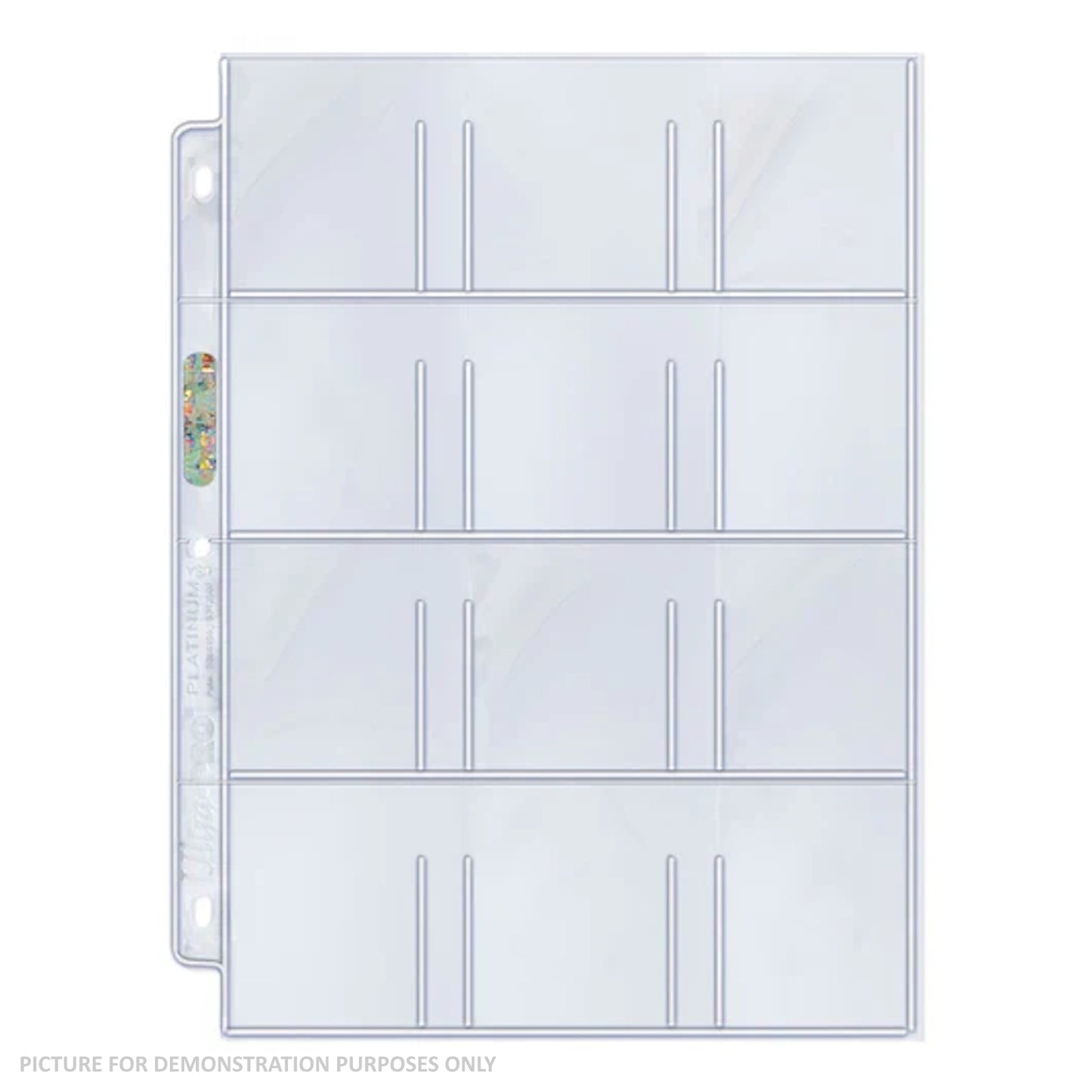 Ultra Pro PLATINUM 12 Pocket STICKER 2.25" x 2.5" Pages - BOX of 100