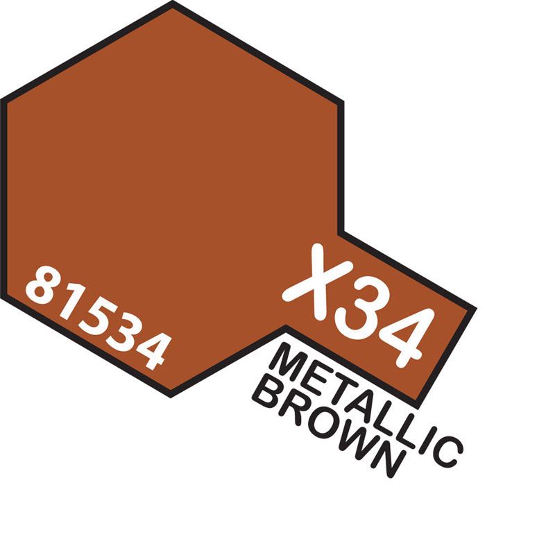 TAMIYA ACRYLIC MINI X-34 METAL BROWN