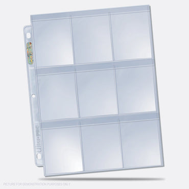 Ultra Pro PREMIUM 9 Pocket SECURE Trading Card Pages - BOX of 100