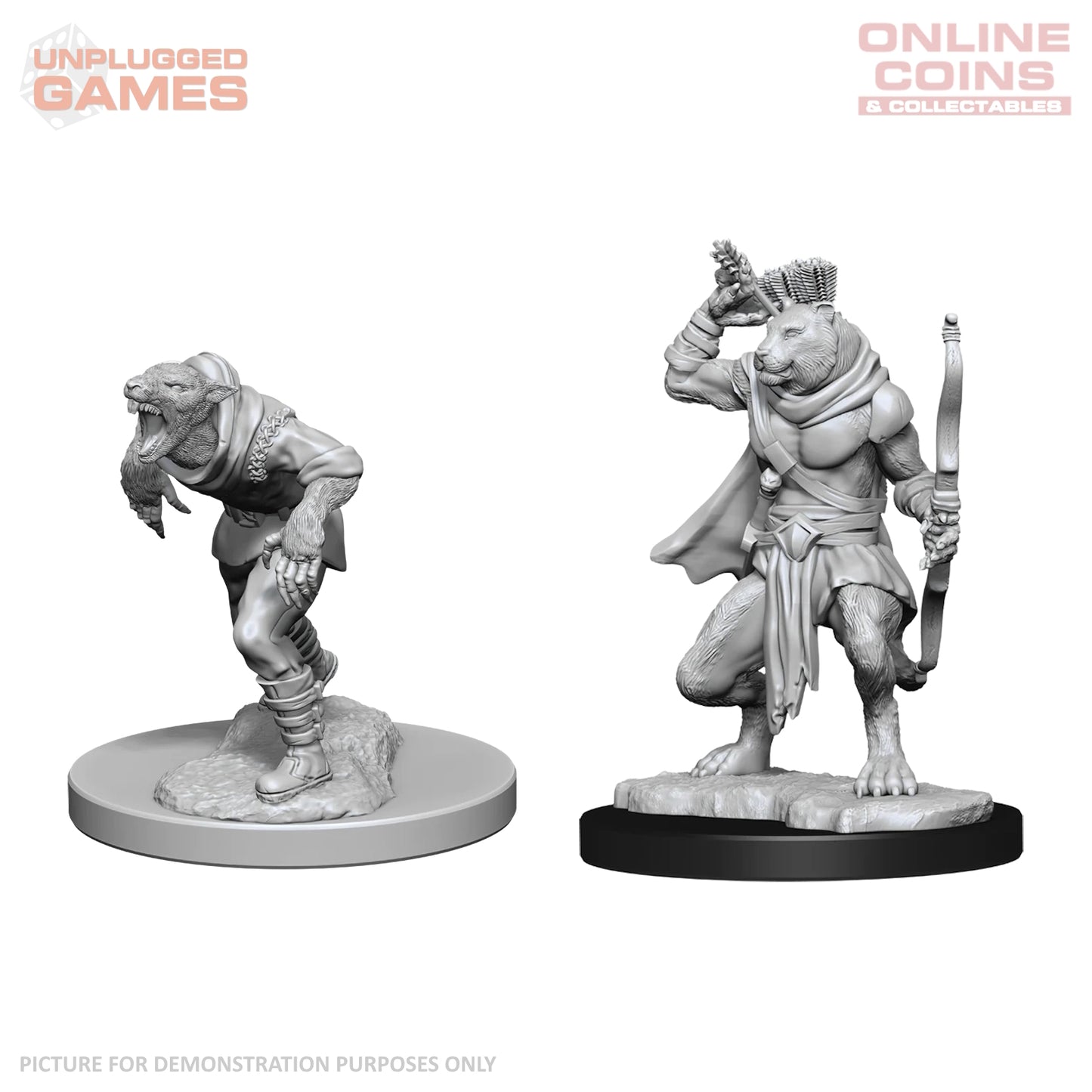 Dungeons & Dragons Nolzurs Marvelous Unpainted Miniatures - Wererat & Weretiger