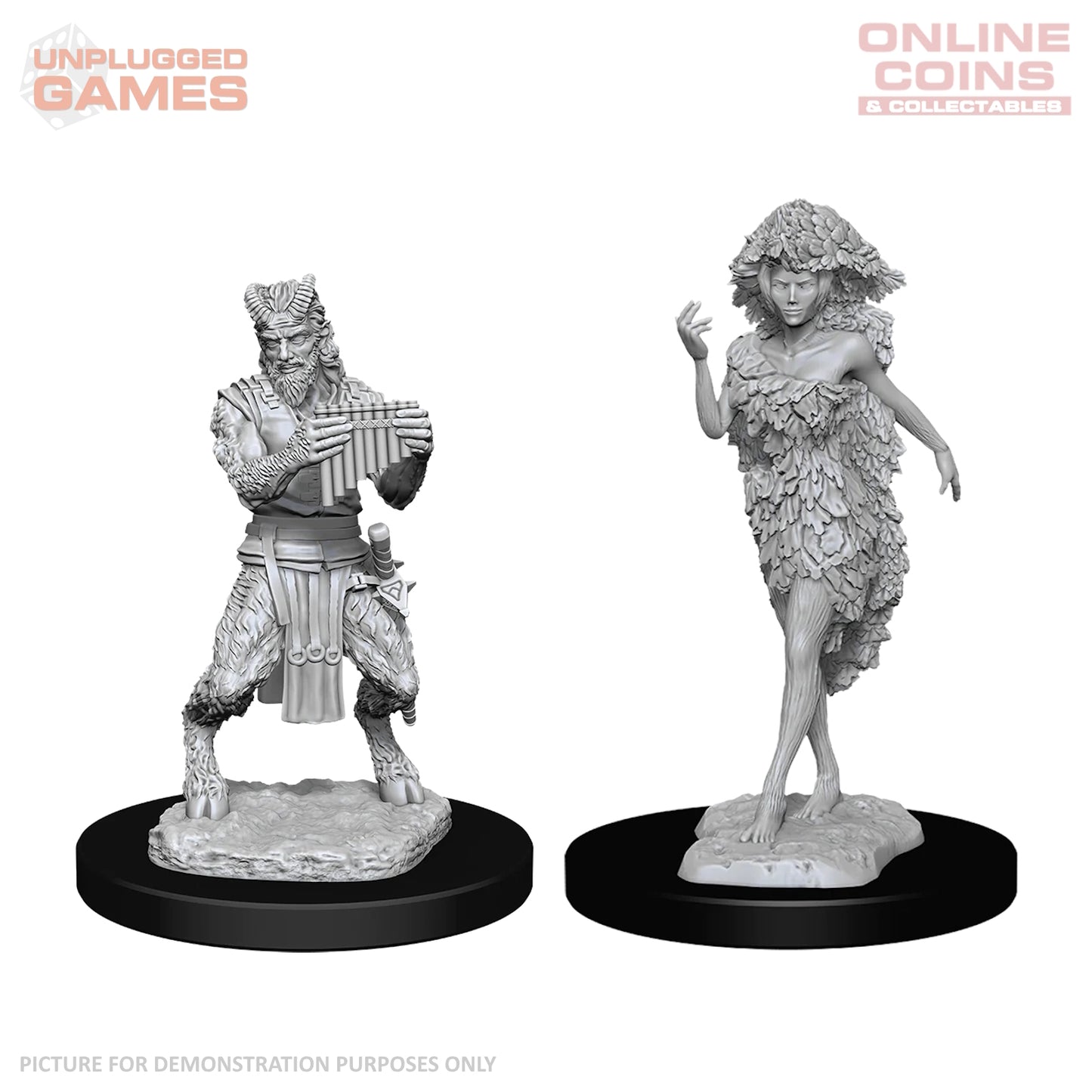D&D Nolzurs Marvelous Unpainted Miniatures Satyr and Dryad