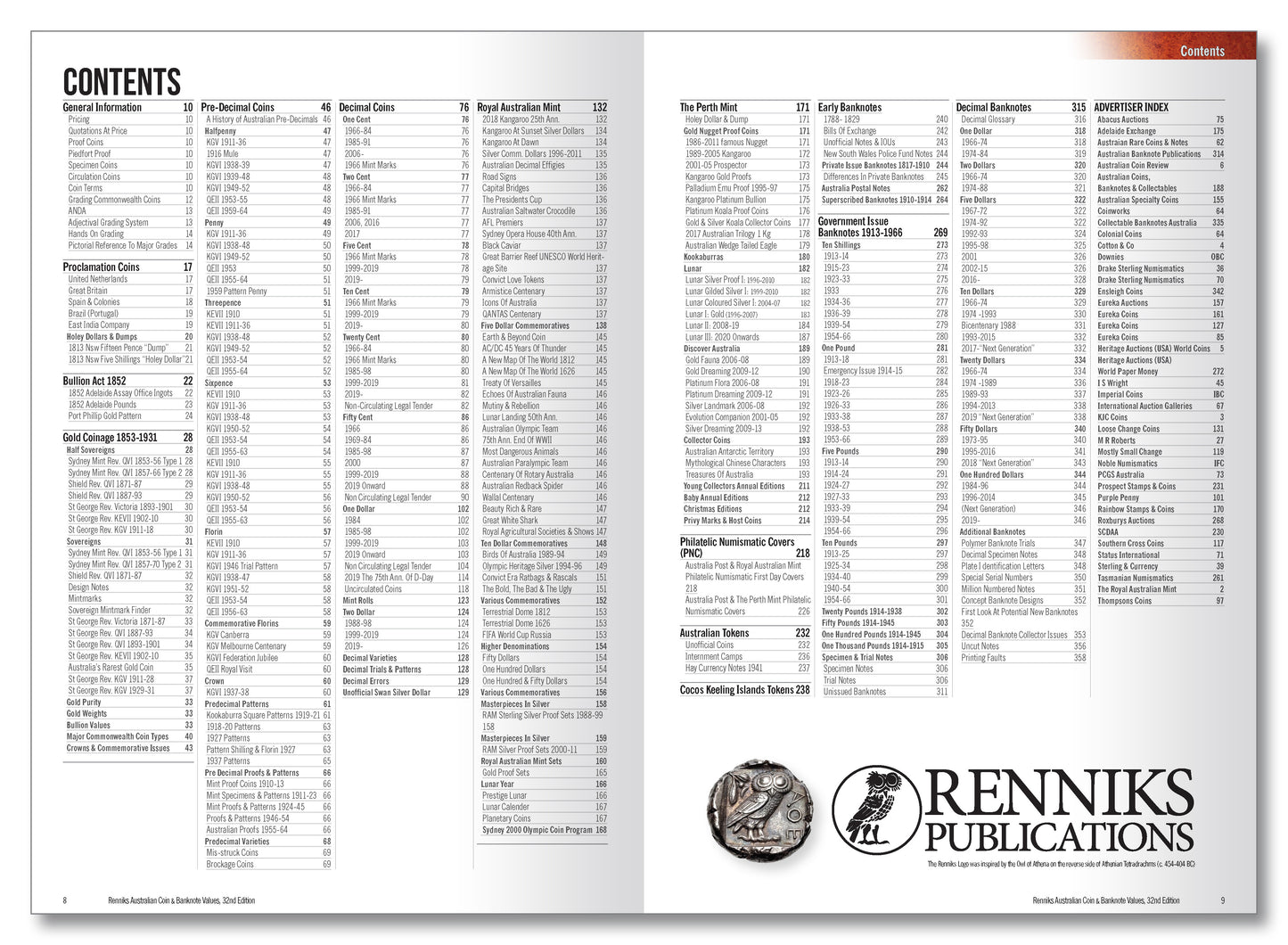 Renniks Australian Coin & Banknote Values 32nd Edition - Hardcover