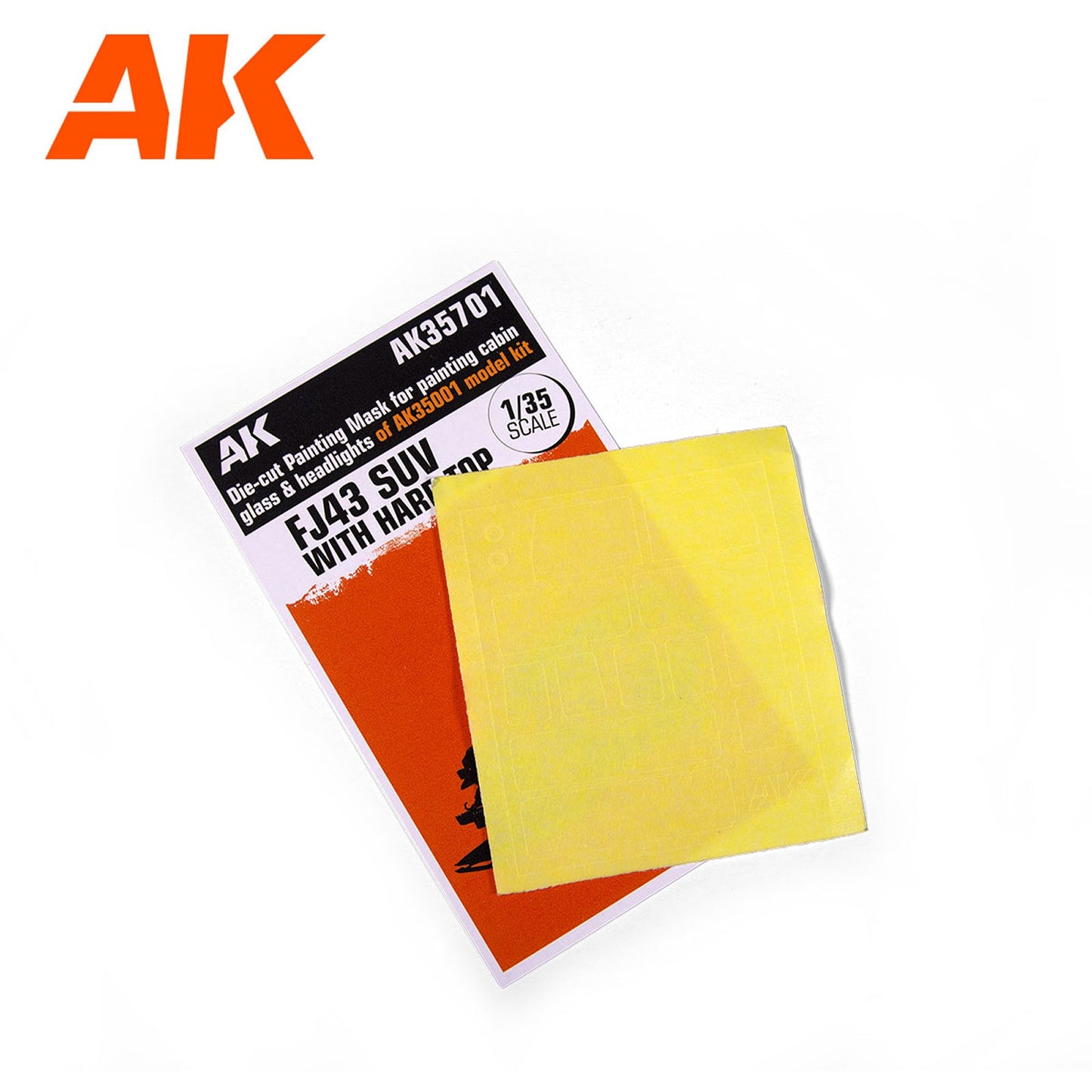 AK Interactive - 1/35 Scale Models - Fj43 DIE-CUT PAINTING MASK FOR PAINTING CABIN GLASS & HEADLIGHTS OF AK35001 MODEL KIT