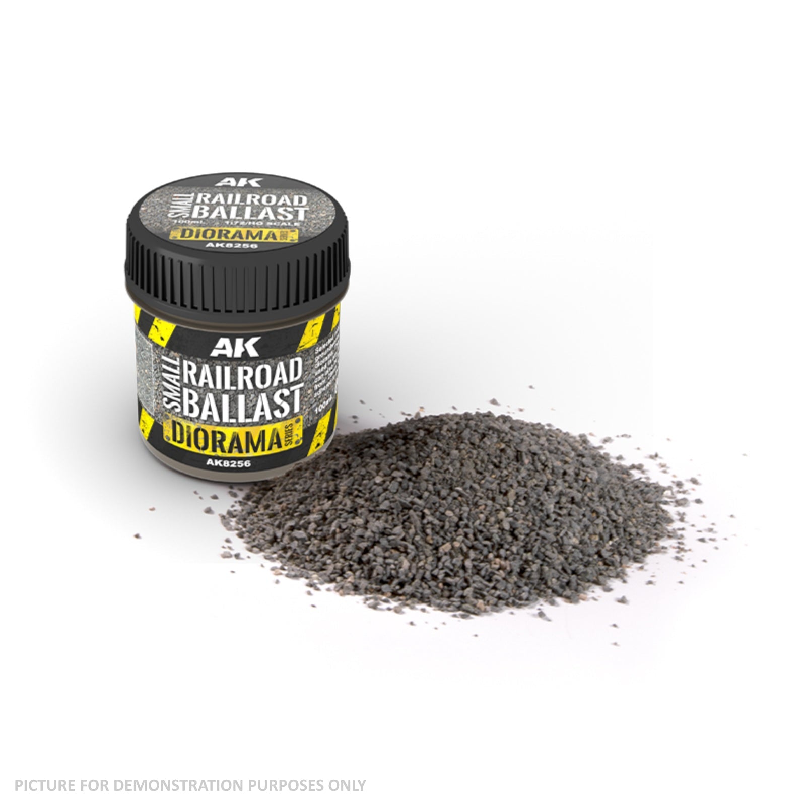 AK Interactive - Dioramas - Terrains - Small Railroad Ballast (Perfect for 1/72 and H0 Scale Scenes)