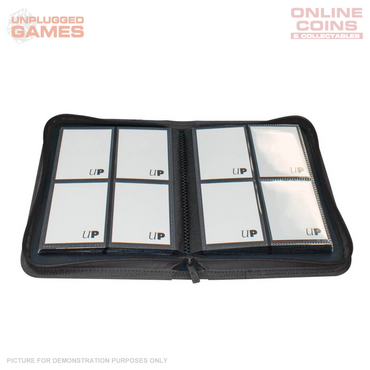 ULTRA PRO Binder - Vivid 4-Pocket Zippered Pro-Binder - BLACK