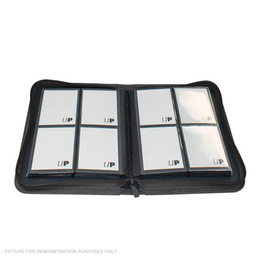 ULTRA PRO Binder - Vivid 4-Pocket Zippered Pro-Binder - BLACK