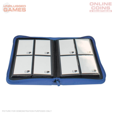 ULTRA PRO Binder - Vivid 4-Pocket Zippered Pro-Binder - BLUE
