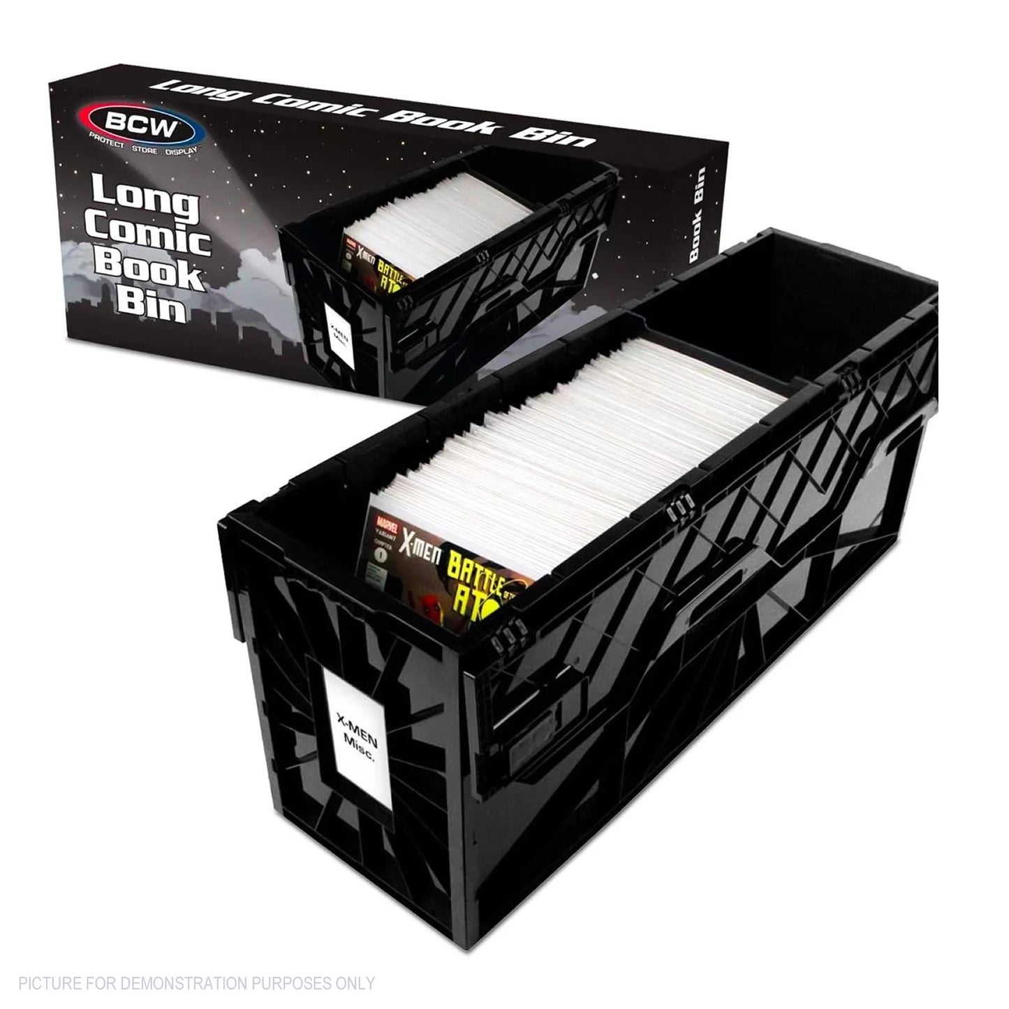 BCW Long Comic Book Bin - BLACK - PRE ORDER