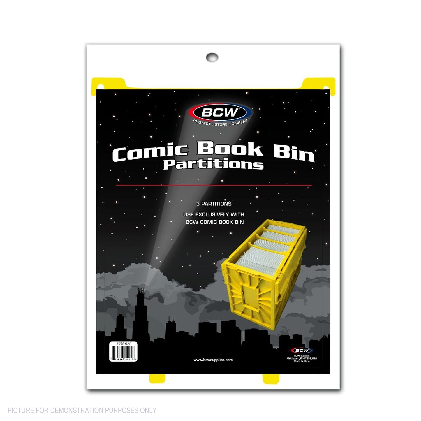 BCW Comic Book Bin Partitions - YELLOW - PRE ORDER