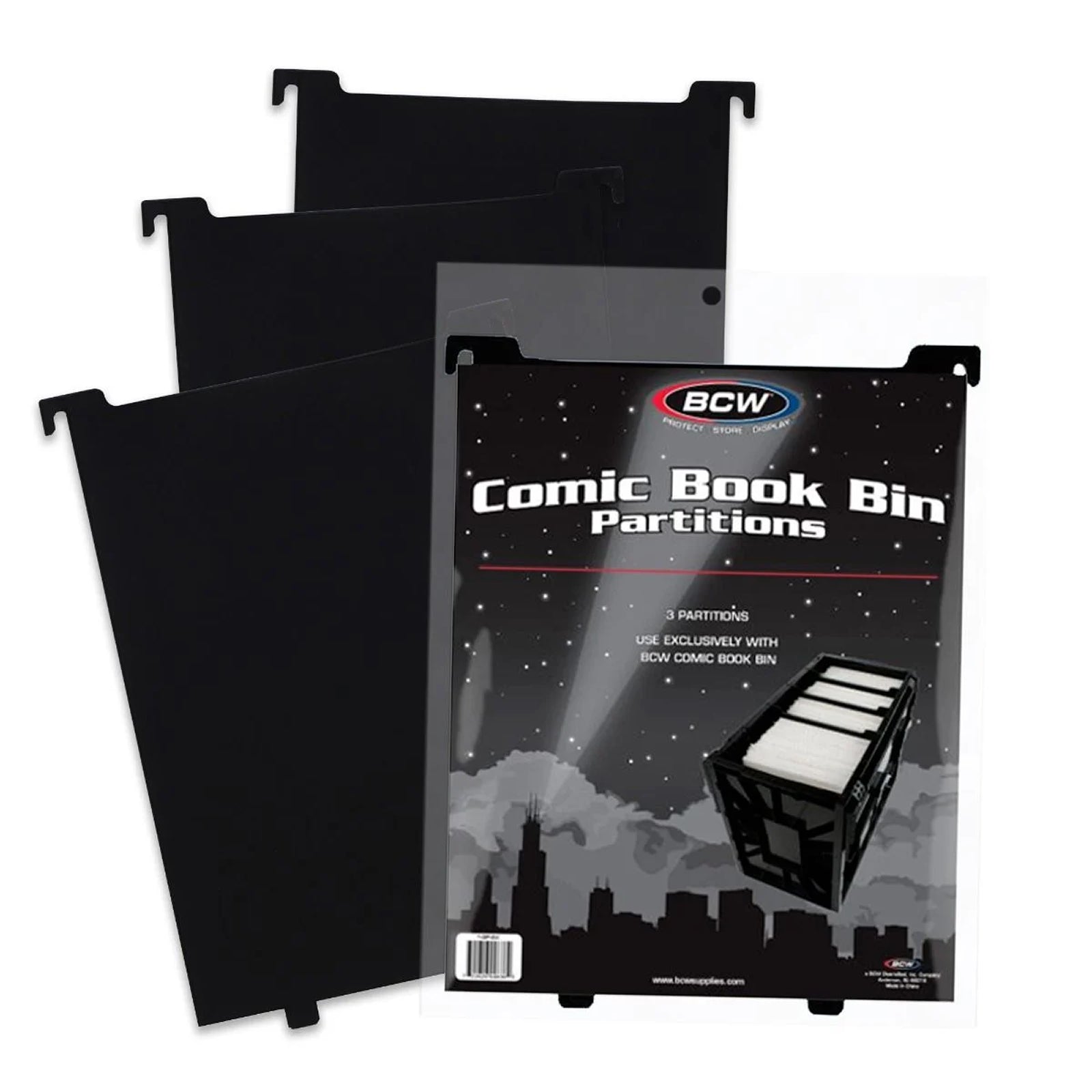 BCW Comic Book Bin Partitions - Black