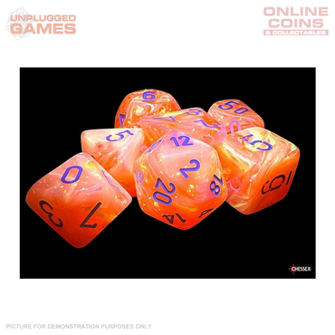 Chessex - Festive Mega-hedral Dahlia White Luminary 7-Die Set