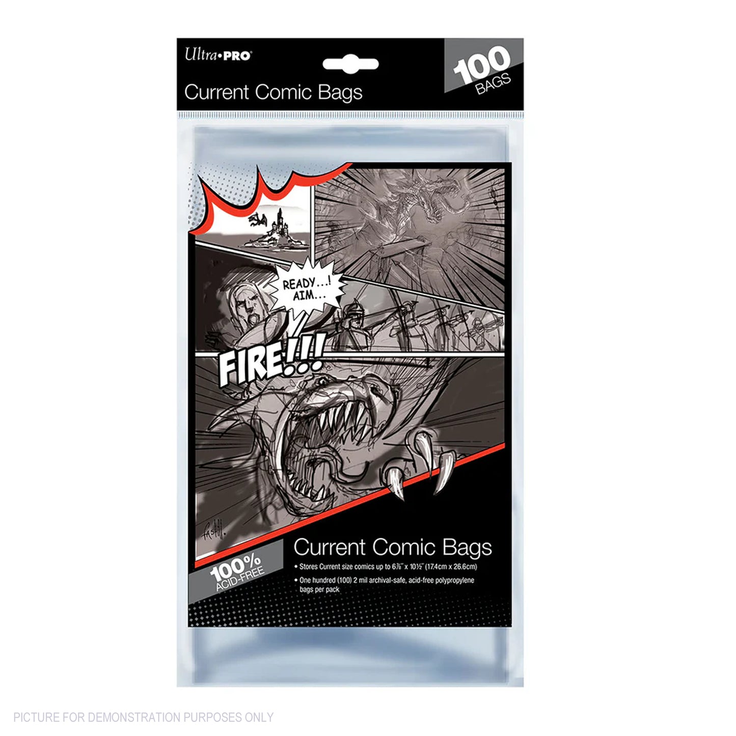 COMIC COMBO - ULTRA PRO EVORETRO - Standard CURRENT Size Comic Bags & Backing Boards x 100