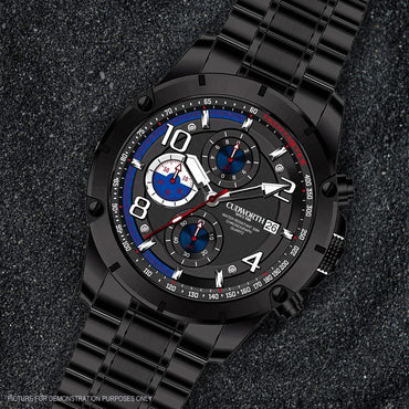 Cudworth Velocity Chronograph, Black Steel Watch