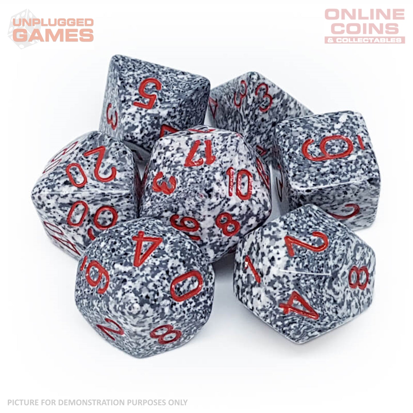 CHESSEX 7-Die Set - Speckled Granite