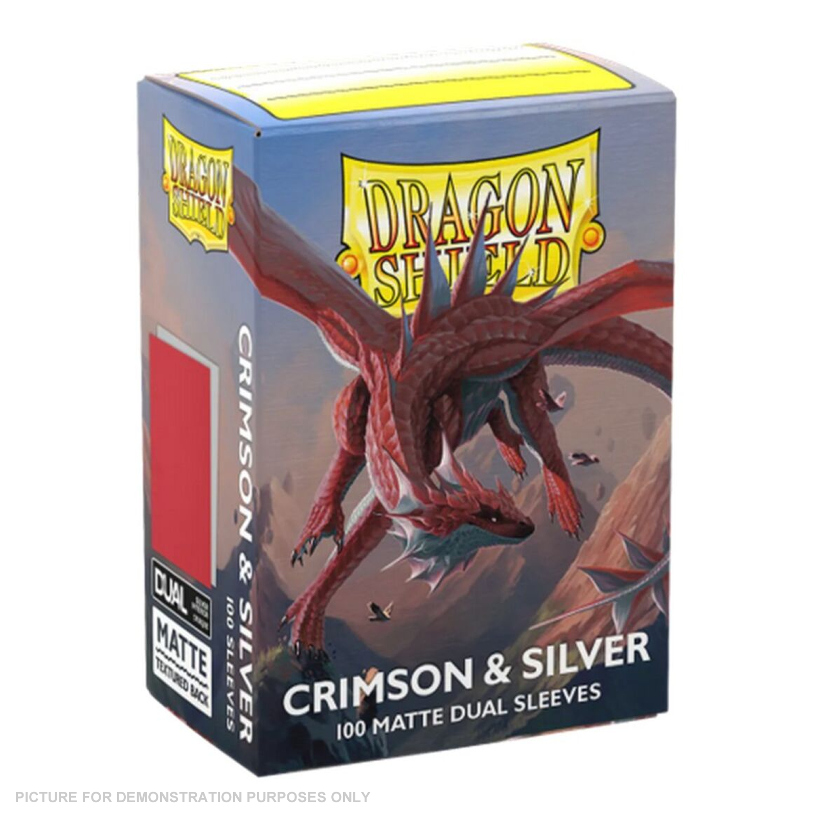Dragon Shield Sleeves - Matte Dual - Crimson & Silver