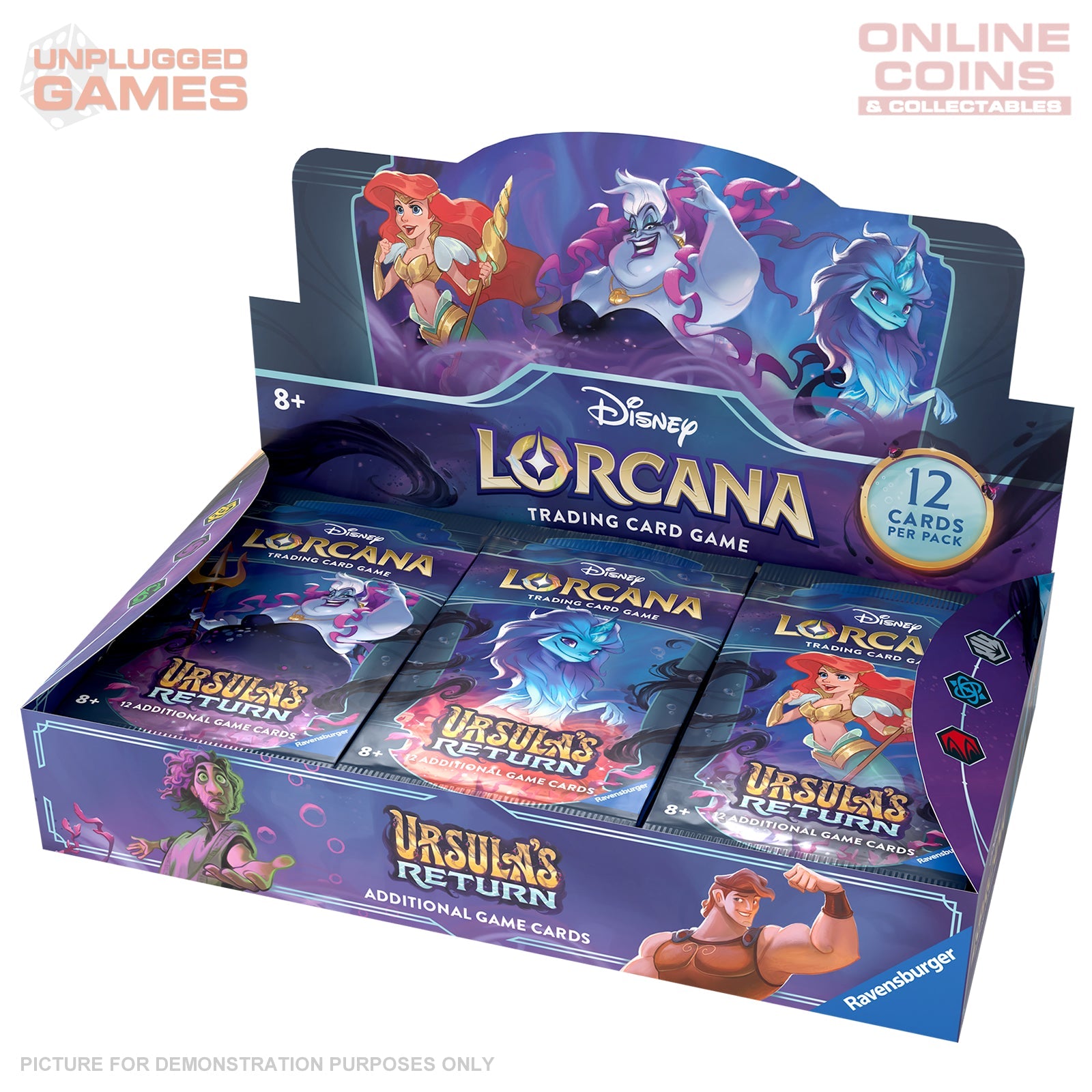 Lorcana - Series 4 - DLC Ursula's Return - Booster Box Online Coins and Collectables Lorcana - Series 4 - DLC Ursula's Return - Booster Box Online Coins and Collectables