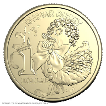 2025 Women's Weekly Birthday Cake - $1 Uncirculated Carded Coin - Rubber Ducky