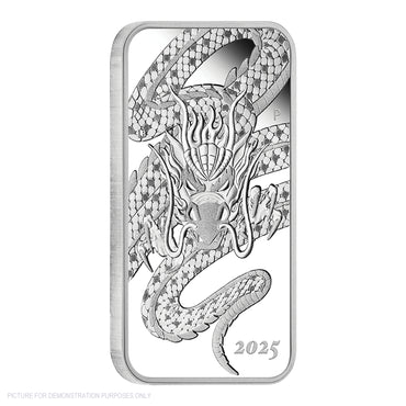 2025 Perth Mint Dragon 1oz Silver Proof Rectangular Coin