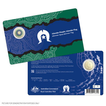 2025 RAM $2 'C' Mintmark Carded Coin - 30th Anniversary Torres Strait Islander Flag
