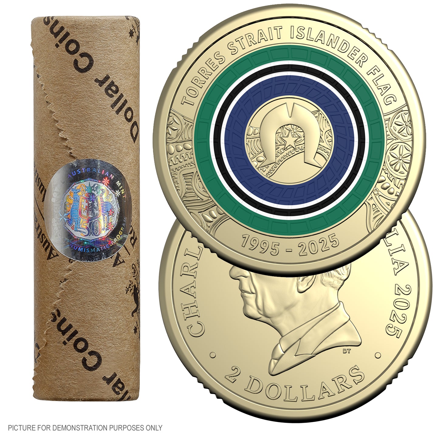 2025 RAM $2 Premium Rolled Coin - 30th Anniversary Torres Strait Islander Flag