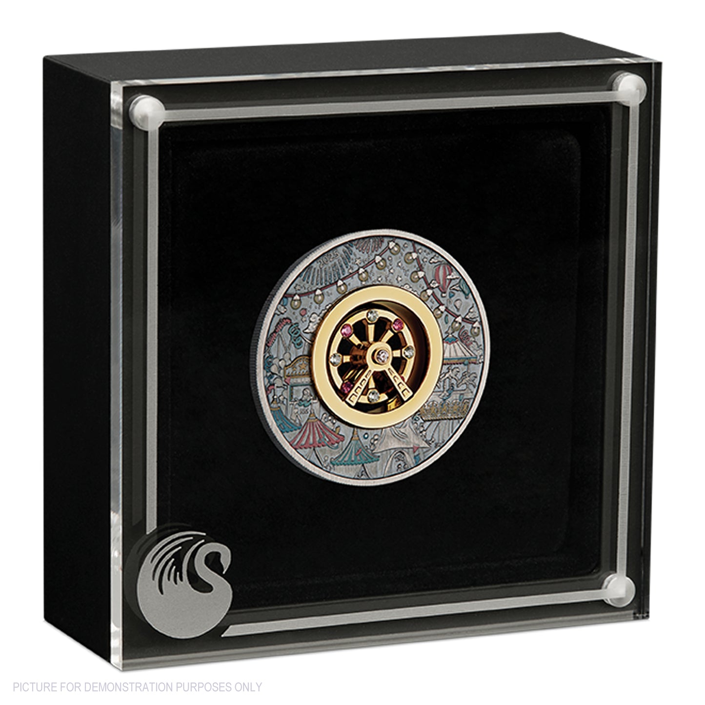 2025 Perth Mint Ferris Wheel 2oz Silver Antiqued Coloured Coin