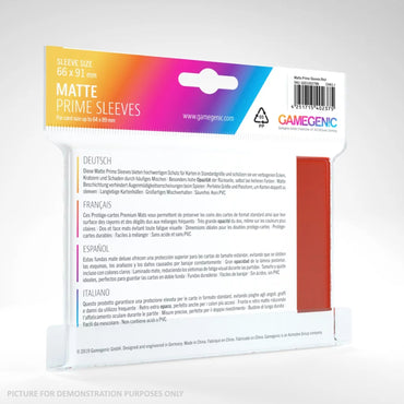 GameGenic MATTE Prime Sleeves 100 Pack - RED