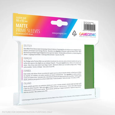 GameGenic MATTE Prime Sleeves 100 Pack - GREEN