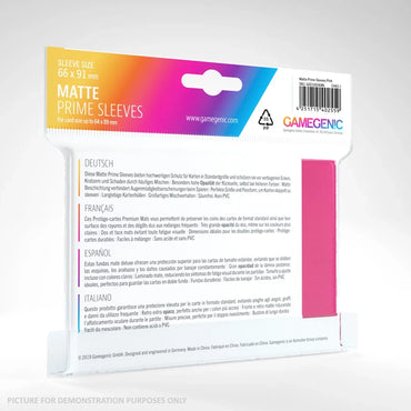 GameGenic MATTE Prime Sleeves 100 Pack - PINK