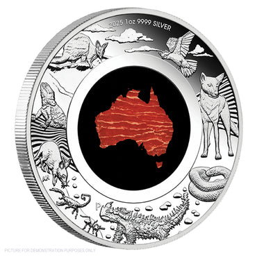 2025 Perth Mint 1oz Silver Proof Snakeskin Jasper Coin - Great Southern Land
