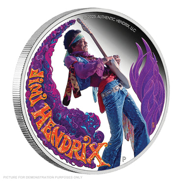 2025 Perth Mint - Jimi Hendrix 1oz Silver Proof Coloured Coin