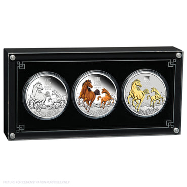 2026 Perth Mint Year Of the Horse - 1oz Silver Trio Set