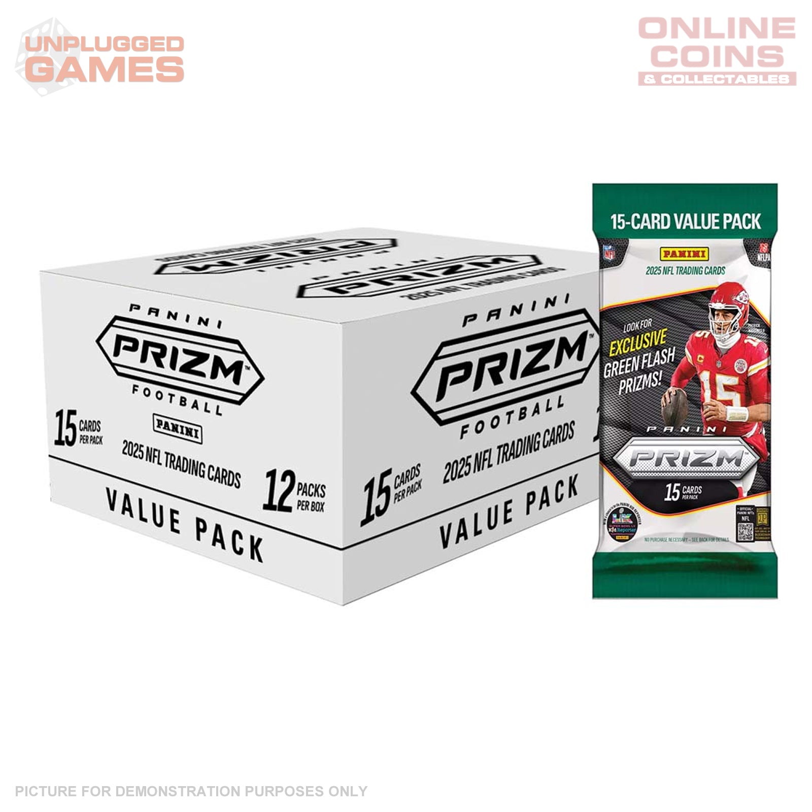 Panini Prizm NFL Football Fat Pack 2025 - SEALED BOX (12 Packs)