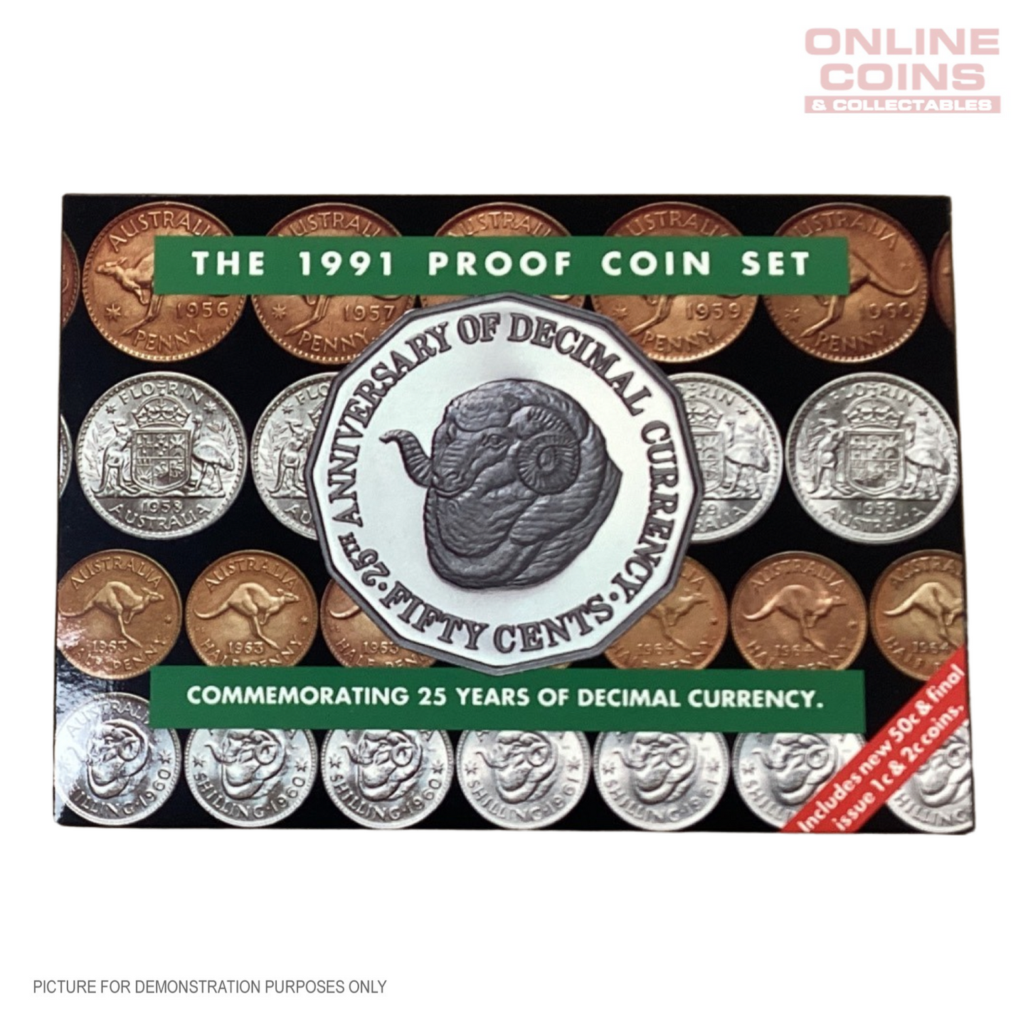 1991 RAM Proof Six Coin Set "25 Years of Decimal Currency"