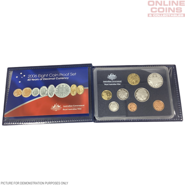 2006 Royal Australian Mint Eight Coin PROOF Year Set - 40 Years of Decimal Currency